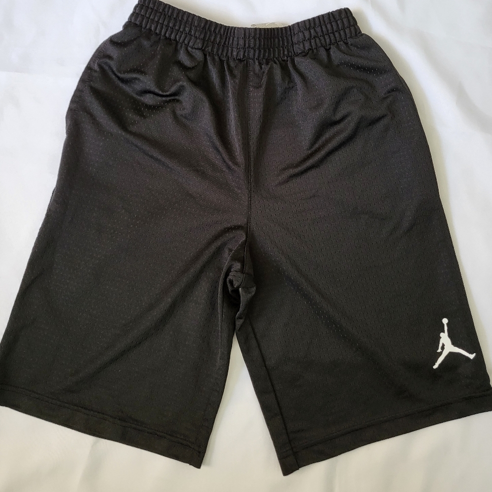 Jordan Black and White Athletic Shorts with Jumpman Logo